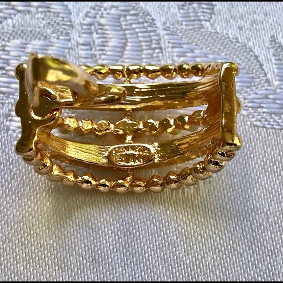 SOLD Kenneth Jay Lane Half Hoop Earrings Sold Out - Picture 7 of 8